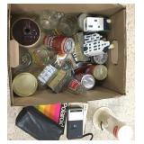 Group of advertising glassware, KLM bottles,