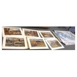 6 unframed pencil signed J. Falter, 3M Co.