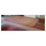 2 vintage machine made area rugs & a handmade