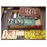 Group of Minnesota license plates
