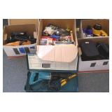 Group of power tools including Makita, Dewalt, etc