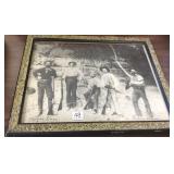 Framed James gang photo print approx. 11" x 13"
