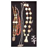 5 pieces ethnic beaded etc. jewelry