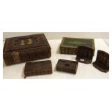 Group early illustrated Bibles & a pair of