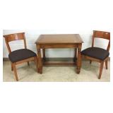 Library table with 2 chairs