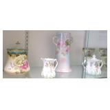 Group of R.S. Prussia including biscuit jar, Carl