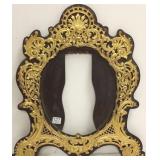 Ornate gilt bronze dresser frame approx. 14" x 18"