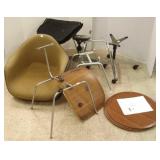 Group of Herman Miller, etc modern chair parts,