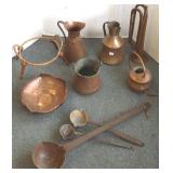 Group of copper & brass etc. items