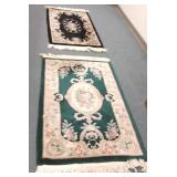 2 oriental Chinese sculptured rugs 60" x 32"