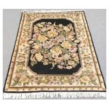 Handmade floral oriental rug approx. 4