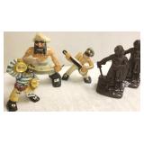 3 Shearwater pottery pirate figures & pirate