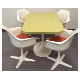 Mid century modern Burke table (new top) & 4