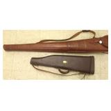 2 leather gun cases - 1 leg-o-mutton