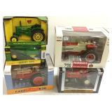 5 die cast tractors- Ertl, etc. - M.I.B.