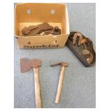 Group of Civil War era, etc blacksmith items