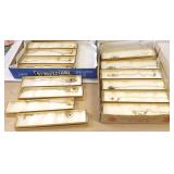 14 pieces Mammoth & fossil ivory scrimshaw