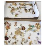 Group vintage, etc figural jewelry pins
