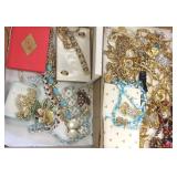 Large group vintage signed costume jewelry