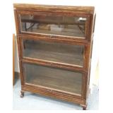 3-section oak Macey stacking bookcase