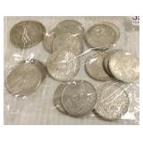 17 Morgan U.S. silver dollars