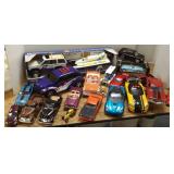 Group assorted die cast cars, etc