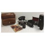 Minolta 35mm camera with lenses, etc