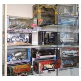 15 die cast, etc cars in boxes