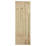 3- 14k chain necklaces approx 12.3g total