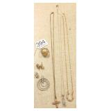 Group 10k & 14k jewelry set with diamonds, etc