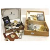 Group assorted pocket watches, watch bands, etc