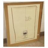 Framed Pijaun 1968 litho 20"x 26"