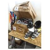 2 pair Dalbello ski boots & ski poles