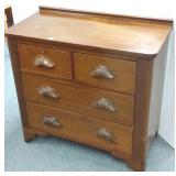 4-drawer Victorian carved chest