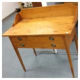 American pine dovetail 2-drawer writing table