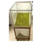 Small antique oak pen display case