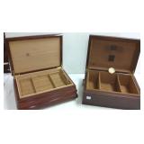 2 cigar humidors- 1 is Diamond Crown