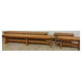 4 pine benches