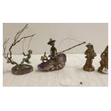 4 bronze figures including R.J. Winship & Malcolm