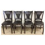 4 painted Art Deco chairs