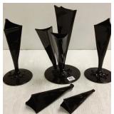 Signed Steuben epergne (as is) & 2 signed Steuben