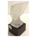 Signed Lalique Pontiac bust- approx. 7"