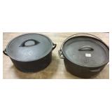 2 - 10" cast iron Dutch ovens