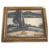 Framed signed Carl Schmidt oil on board-
