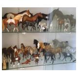 Large group Breyer, etc horses