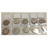 10- pre-1904 high grade Morgan U.S. silver dollars
