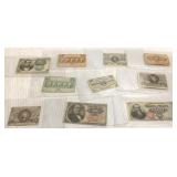 10 Civil War fractional currency notes
