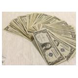 134 silver certificates including 74- 1935 series
