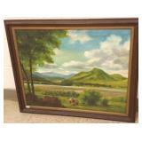 Framed signed Kingman oil on canvas- Mississippi