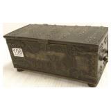 4"x 4"x 8" ornate jewelry casket marked Copenhagen